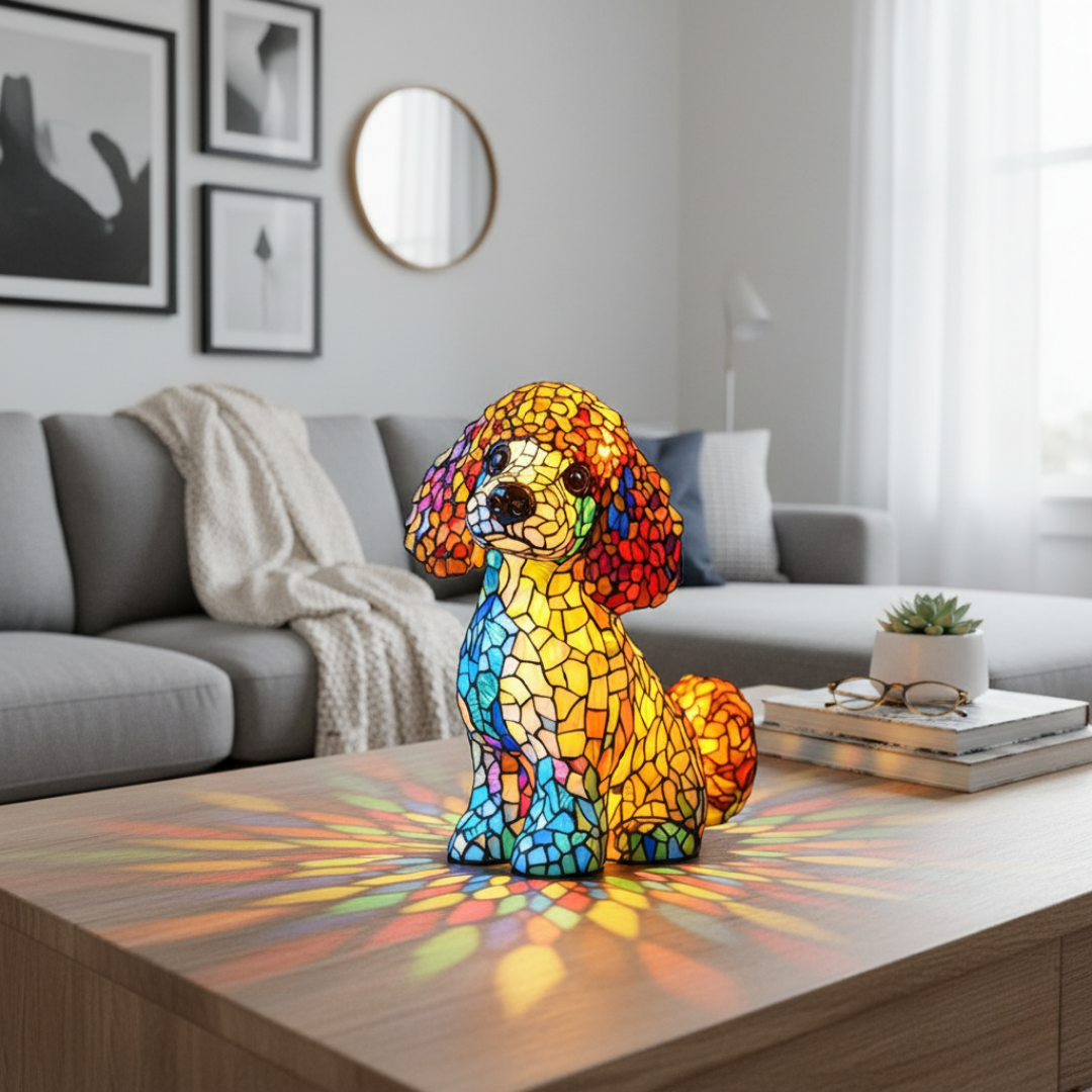 動物ランプ - 優雅なプードル