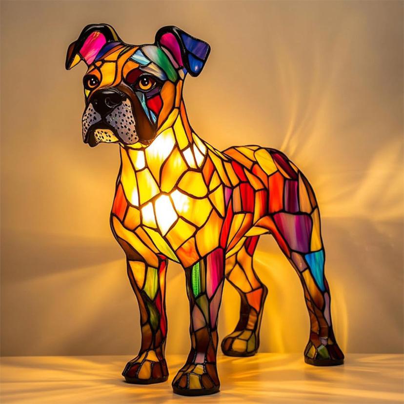 動物ランプ - ボクサー犬